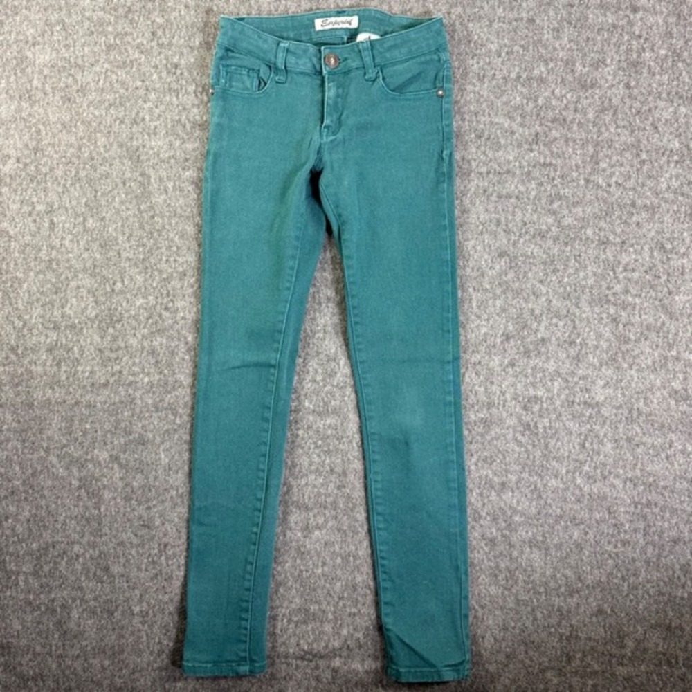 Emperial Teal Skinny Jeans size 1 Womens Colored‎ Denim Pants Casual